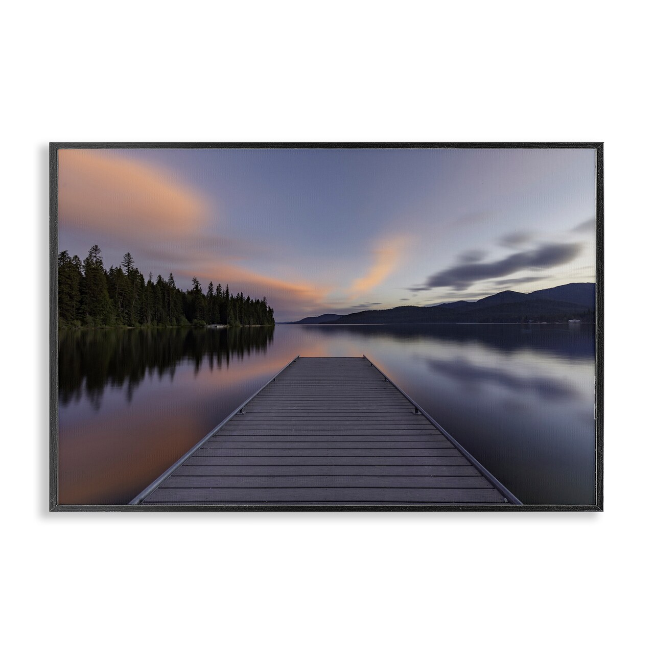 Stupell Industries Priest Lake Stacked Pink Framed Giclee, design by Jeff Poe Photography